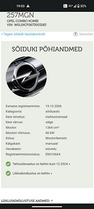 Opel combo 5kohta,konks,üv12.24 (1 foto / 9)