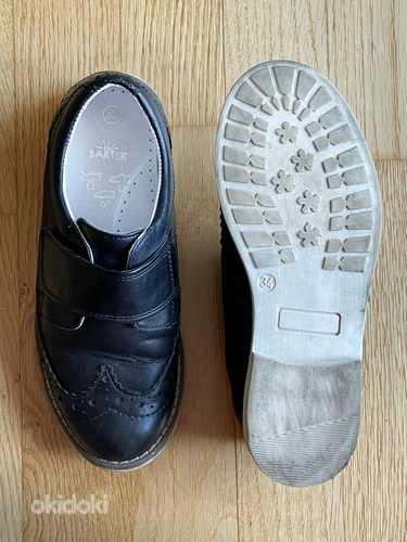 Кожаные туфли Bartek для мальчиков на липучке (фото #3)