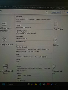 Lenovo Thinkpad Z13 32GB DDR5 1TB 4K Touchscreen (5 foto / 8)