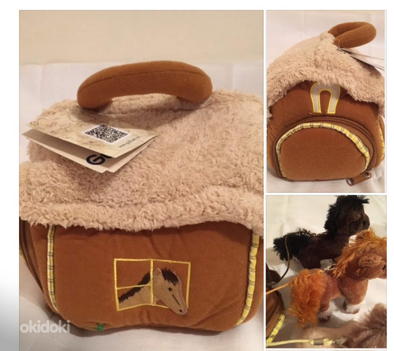 Новая мягкая игрушка «Домик-сумочка с 3-мя лошадками (фото #2)