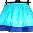 Яркая бирюзовая с синей отделкой хб летняя юбка, 38-M (фото #3)