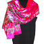 Яркий большой шелковистый шарф розовая фуксия, новый (фото #1)