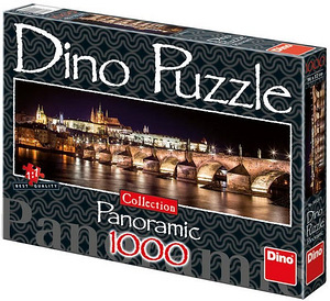 DINO PUZZLE PANORAMIC Karli sild Pragas,1000 tk, uus (3 foto / 5)