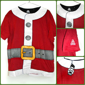 Santa bordoo-punane meeste t-särk printiga, XL, uus (4 foto / 7)