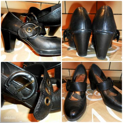 Clarks удобные черные туфли, натуральная кожа, 39-UK6 (фото #2)