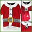 Санта темно- красная мужская футболка с принтом, XL, новая (фото #1)