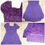 Шифоновое плиссированное лиловое платье, 36-38 (UK10) (фото #2)
