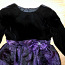 Pidulik must sametist kleit lilla tulpiseelikuga, 128-134 (foto #3)