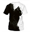 Черный кот мужская футболка с 3Д принтом, р.XL, новая (фото #4)