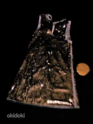 Праздничное золотое- платье с паетками 128/134 + сумочка (фото #7)