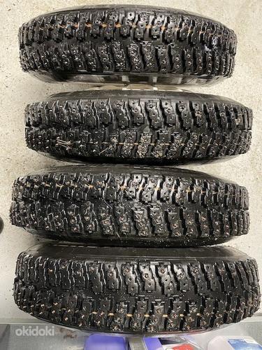 Диски 5x100 16x5.5" EVOcorse с шипами + шипованные шипы Michelin (фото #7)