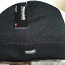 Вязаные черные утепленные шапки на флисовой подкладке (фото #1)