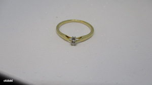 Золотое кольцо с бриллиантом 585 пробы (№684)