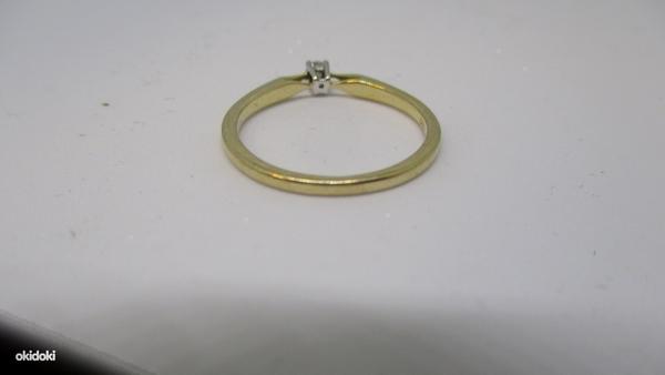 Kuld sõrmus teemantidega 585 proov (№684) (foto #2)