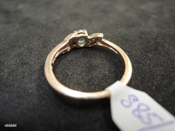 Kuld sõrmus teemantidega 585 proov (№L411) (foto #2)