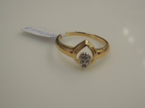 Золотое кольцо с бриллиантом 585 проба (№L295)