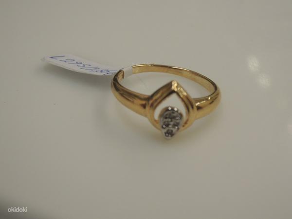Золотое кольцо с бриллиантом 585 проба (№L295) (фото #1)