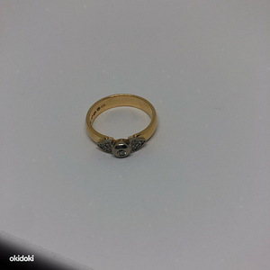 Золотое кольцо 585 проба с бриллиантами (№877)
