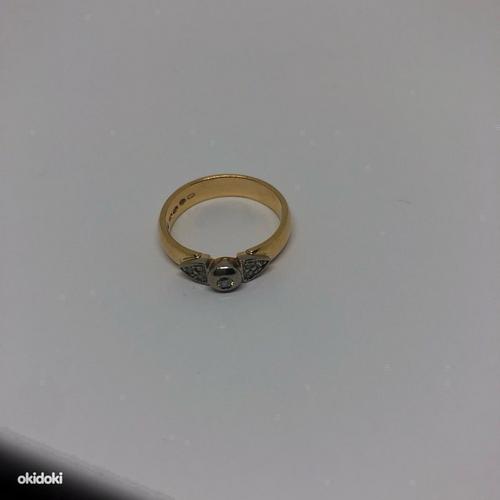 Золотое кольцо 585 проба с бриллиантами (№877) (фото #1)