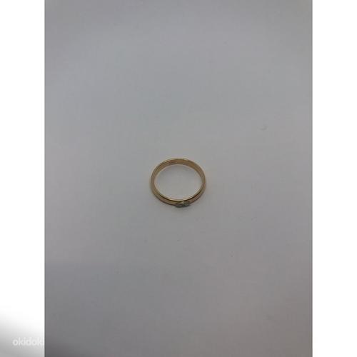 Золотое кольцо с бриллиантом 585 проба (№1020) (фото #1)