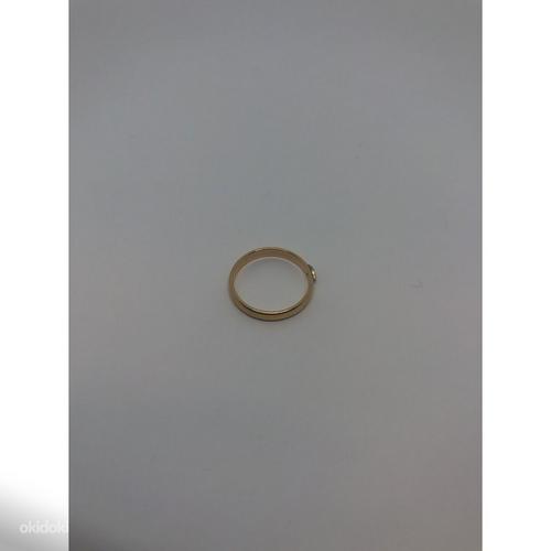 Золотое кольцо с бриллиантом 585 проба (№1020) (фото #3)