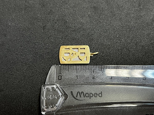 Kuld ripats 375 proov (№K178) (2 foto / 5)