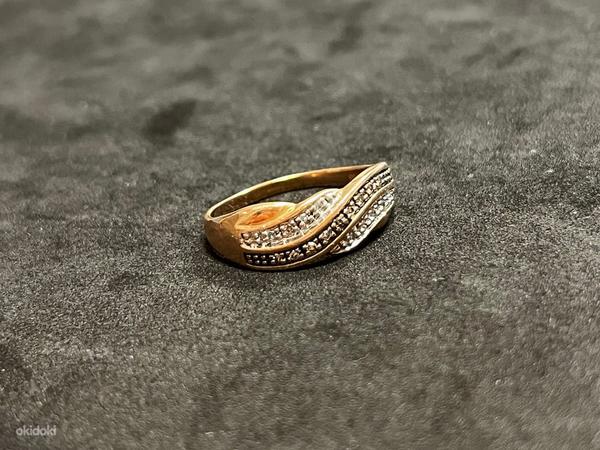 Золотое кольцо с бриллиантом 585 проба (№K204) (фото #1)
