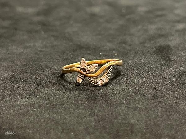 Золотое кольцо с бриллиантом 585 проба (№K207) (фото #4)