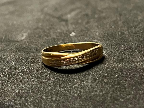 Золотое кольцо с бриллиантом, 585 проба (№K212) (фото #1)