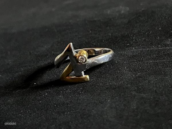Золотое кольцо с бриллиантом 585 проба (№K221) (фото #4)