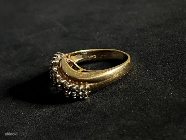 Kuld sõrmus teemantidega 585 proov (№K226) (foto #3)