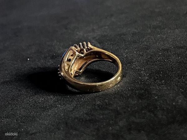 Kuld sõrmus teemantidega 585 proov (№K226) (foto #4)