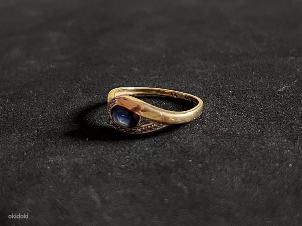 Kuld sõrmus teemantidega 585 proov (№K230) (foto #3)