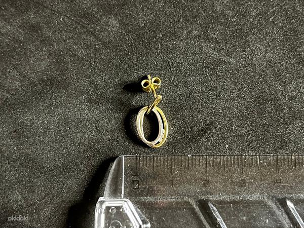 Kuld kõrvarõngad teemantidega 585 proov (№K243) (foto #3)