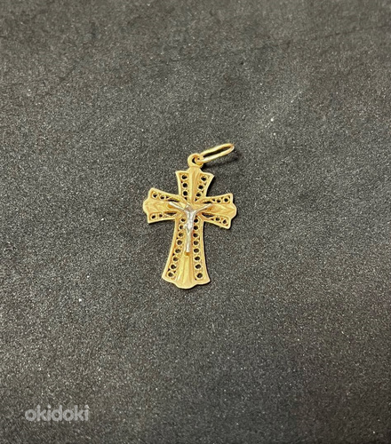 Золотой крест 585 проба (№K276) (фото #1)
