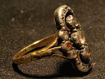 Золотое кольцо с бриллиантом 750 проба (№L841)