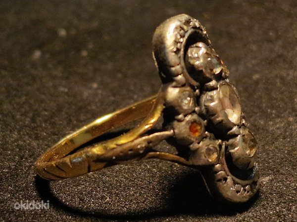 Золотое кольцо с бриллиантом 750 проба (№L841) (фото #1)