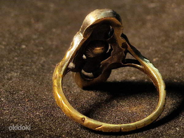 Золотое кольцо с бриллиантом 750 проба (№L841) (фото #4)