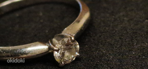 Золотое кольцо с бриллиантом 750 проба (№L843) (фото #1)