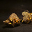 Золотые серьги с бриллиантом 750 проба (№L846) (фото #1)