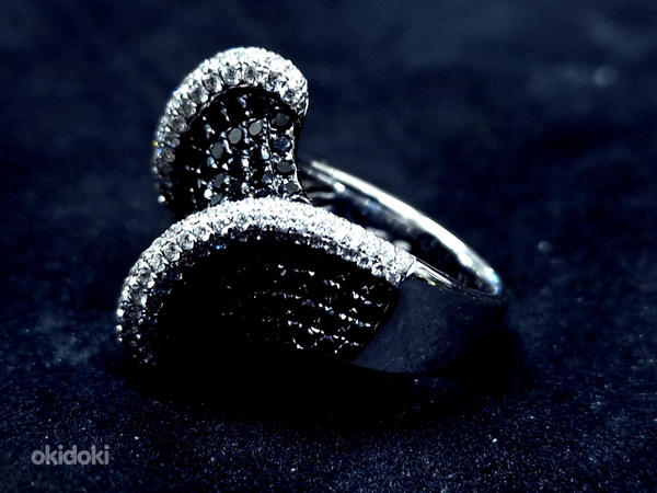 Золотое кольцо с бриллиантами 750 проба (№L849) (фото #6)