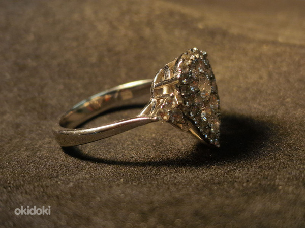 Золотое кольцо с бриллиантами 750 проба (№L857) (фото #5)