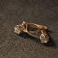 Kuld kõrvarõngad teemantidega 585 proov (№L875) (foto #3)