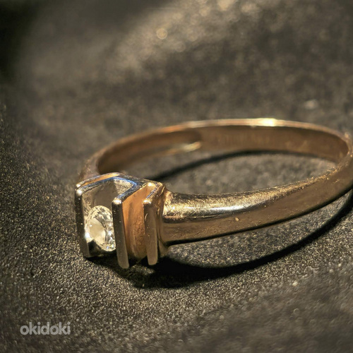 Kuld sõrmus teemandiga 585 proov (№L876) (foto #3)