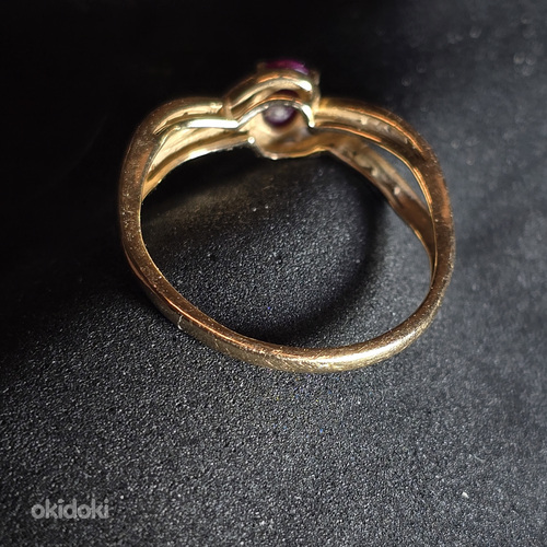 Золотое кольцо с бриллиантом 585 проба (№L892) (фото #4)