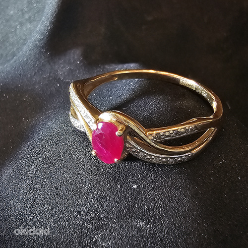Золотое кольцо с бриллиантом 585 проба (№L892) (фото #5)