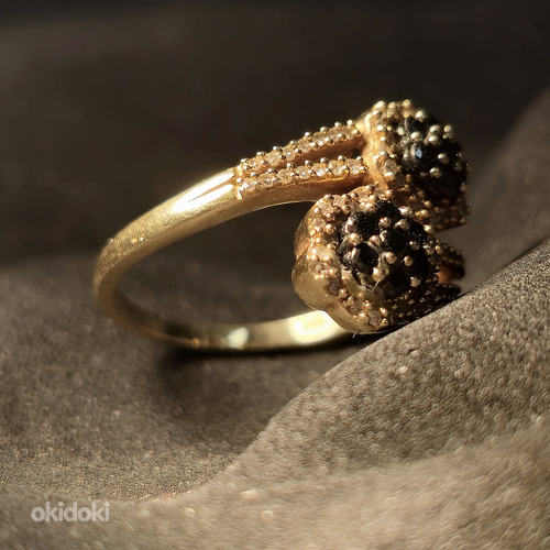 Золотое кольцо с бриллиантами 585 проба (№L901) (фото #4)