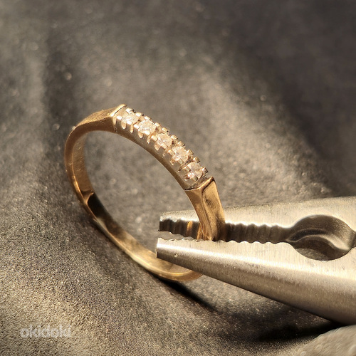 Золотое кольцо с бриллиантами 585 проба (№L903) (фото #1)