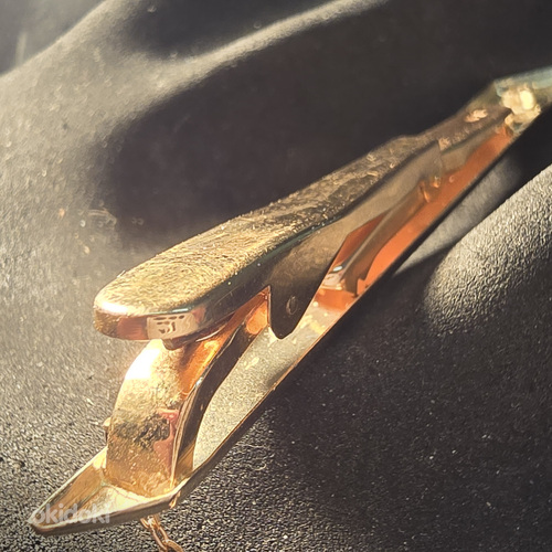 Зажим для галстука из золота 585 Проба c бриллиантом (L918) (фото #9)
