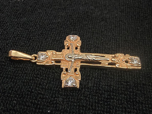 Kuld rist 585 proov (№L1370) (2 foto / 4)
